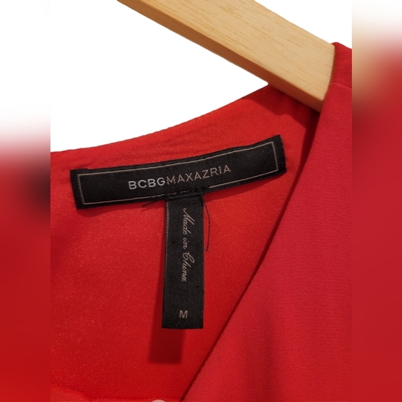 BCBGMaxAzria Amelie Sleeveless Draped Dress Poppy Pink Mini M - Picture 7 of 12